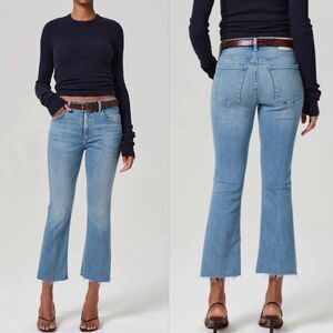 Citizens of Humanity Isola Cropped Bootcut Jeans Women's 27 Blue Denim Stretch